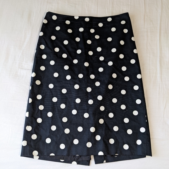 Ann Taylor polka dot Pencil Skirt size 4 Black and White - Picture 1 of 10